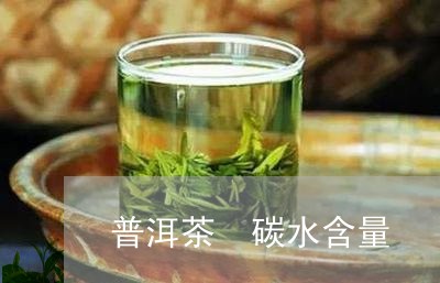 普洱茶 碳水含量/2023041085082